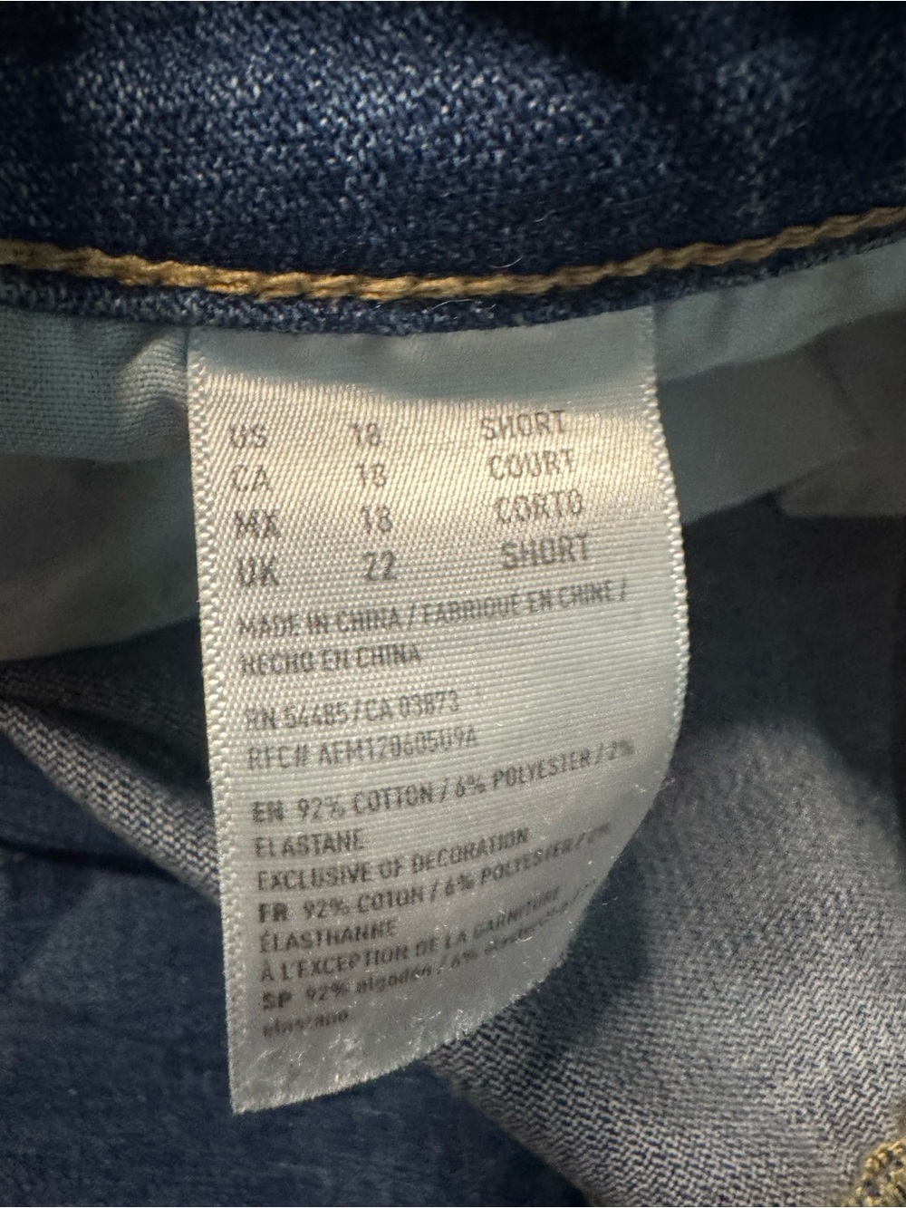 American Eagle Super Stretch X Distressed Skinny Jeans Size 18 Short - Picture 6 of 6